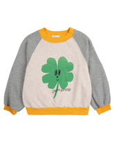 Bobo Choses Lucky Clover raglan Trui - Gemêleerd grijs
