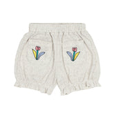Jelly Mallow Flower Knit Shorts - Oatmeal