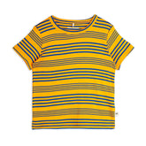 MINI RODINI T-shirt met Strepen - Okergeel / blauw