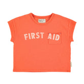 Piupiuchick T-shirt | oranje "first aid" print