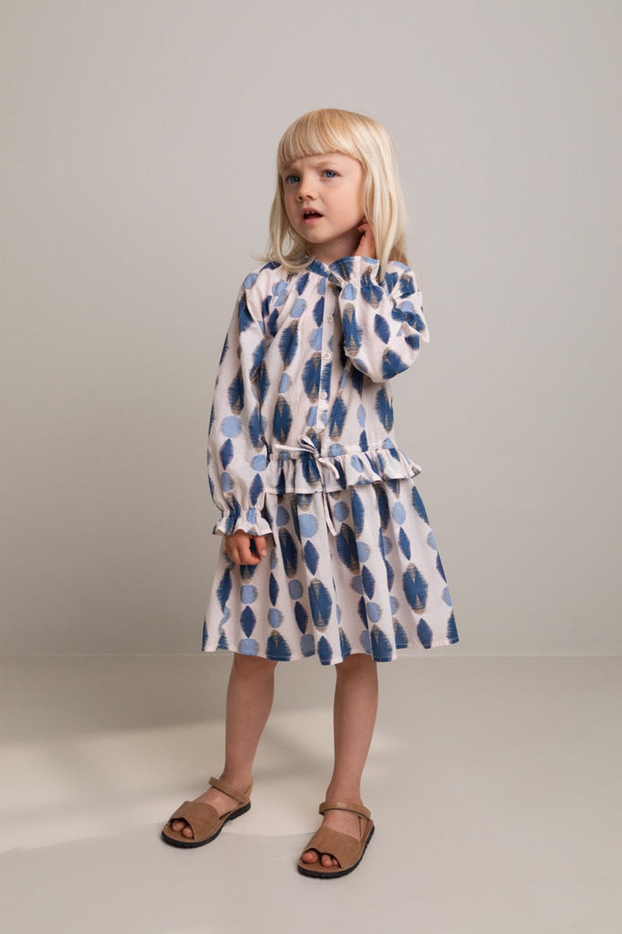MarMar Copenhagen Jurk Doelle Ikat Print Glacier