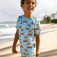 Beach & Bandits UV-shirt Korte Mouw Blauw - Let It Slide