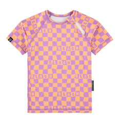 Beach & Bandits UV-shirt Korte Mouw Paars - Checkered Beach