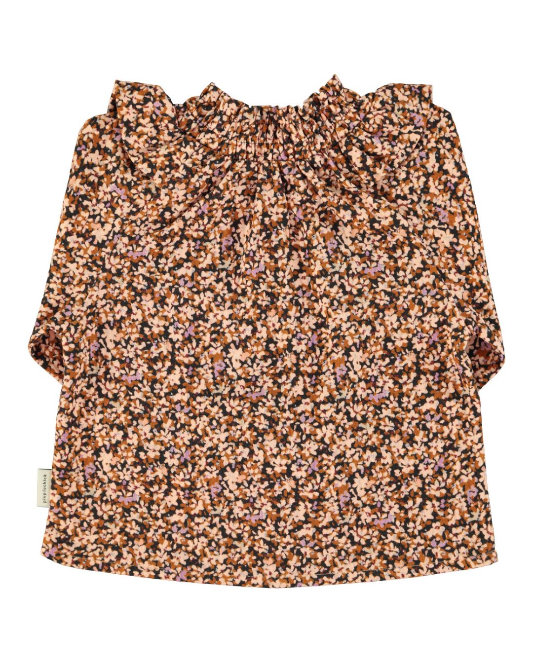 Piupiuchick Blouse - Light pink & brown flowers