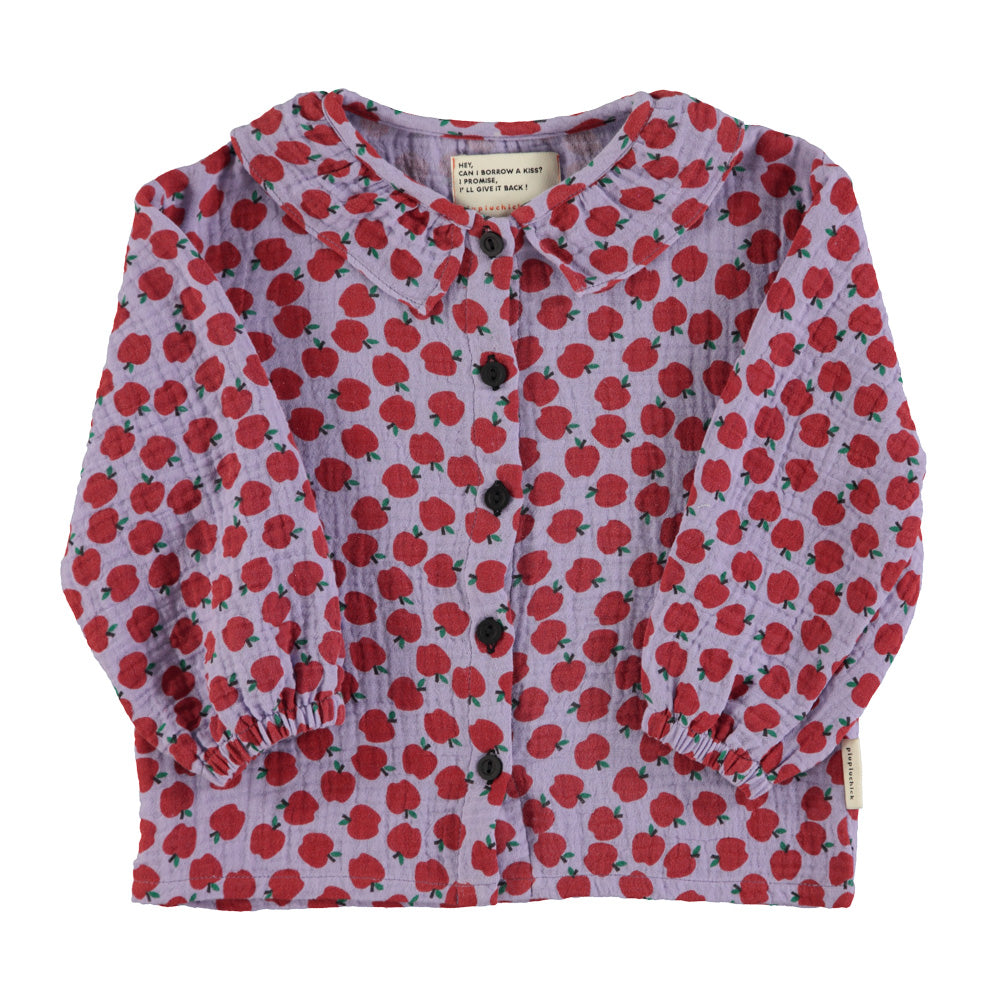 Piupiuchick paarse blouse met appels