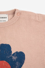 Bobo Choses Baby Big Flower puff sleeves sweatshirt - Pink