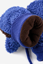 Bobo Choses Baby Color Block blue sheepskin gloves - Green