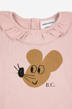 Bobo Choses Baby Mouse ruffle collar body - Pink