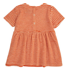 Bobo Choses Baby Orange Stipes terry dress