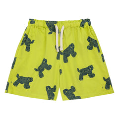 Bobo Choses Big Cat all over woven bermuda shorts