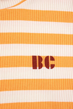 Bobo Choses Yellow stripes turtle neck T-shirt - Curry