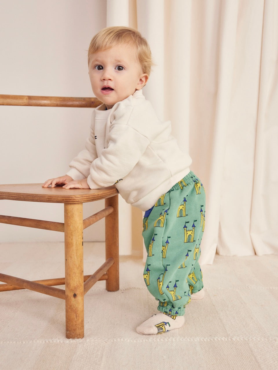 Bobo Choses Baby Faraway Castle trui - offwhite