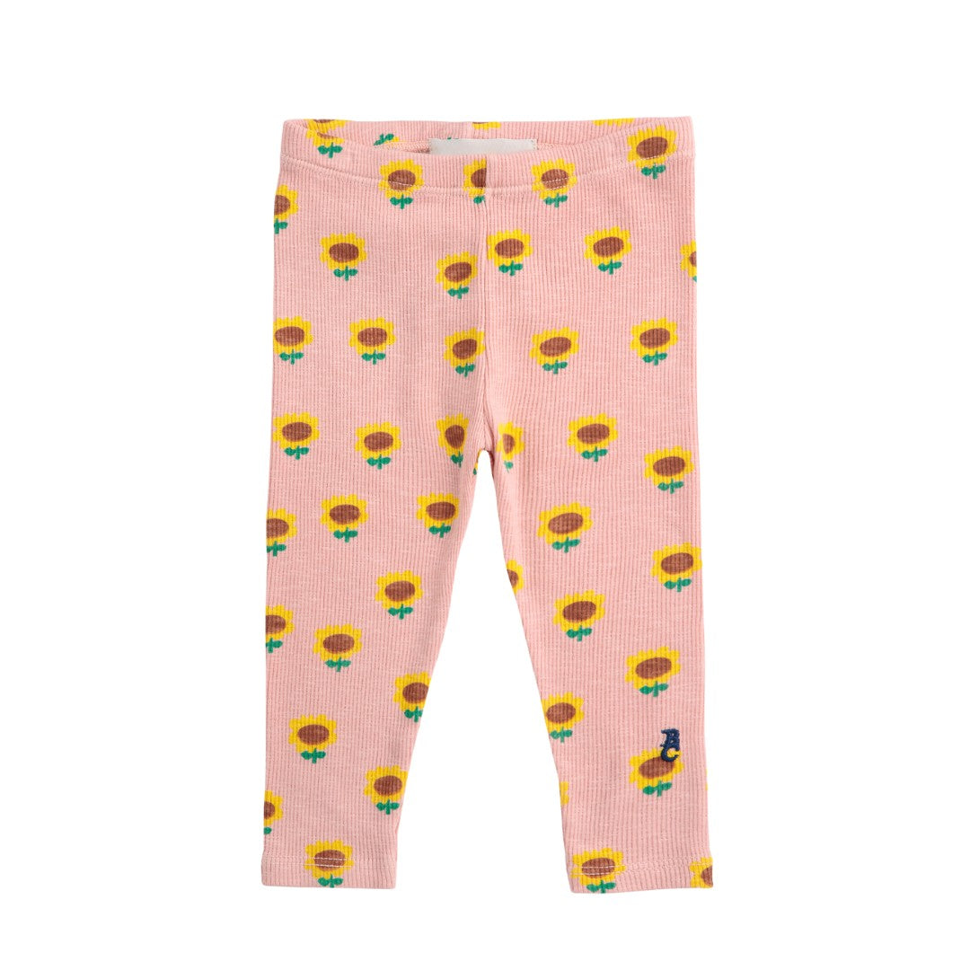 Bobo Choses Baby Legging Sunflower all over - Roze