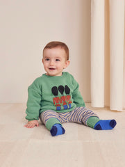 Bobo Choses Baby Stripes waffle leggings