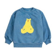 Bobo Choses Baby Trui Hug Me Bear - Blauw