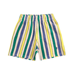 Bobo Choses Badstof Bermuda Multicolor Stripes - Wit/blauw