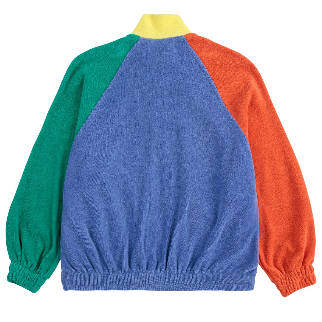 Bobo Choses Badstof Vest Smiling Colorblock - Blauw