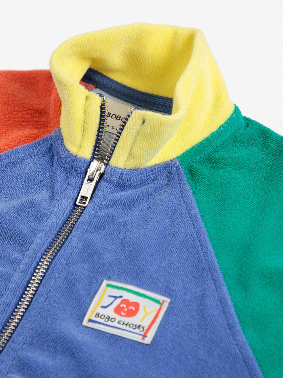 Bobo Choses Badstof Vest Smiling Colorblock - Blauw