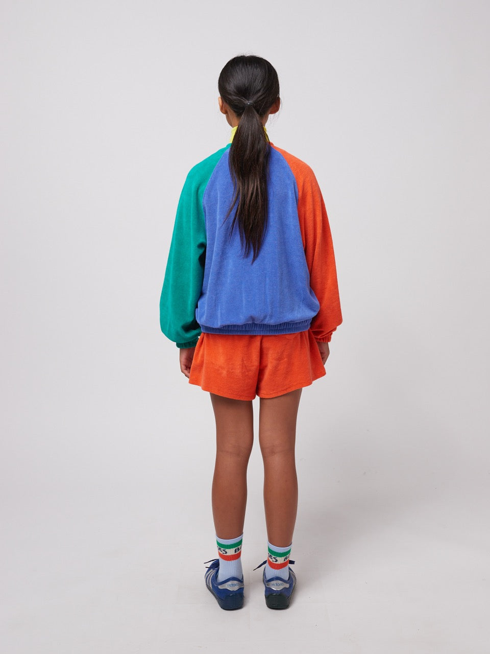 Bobo Choses Badstof Vest Smiling Colorblock - Blauw