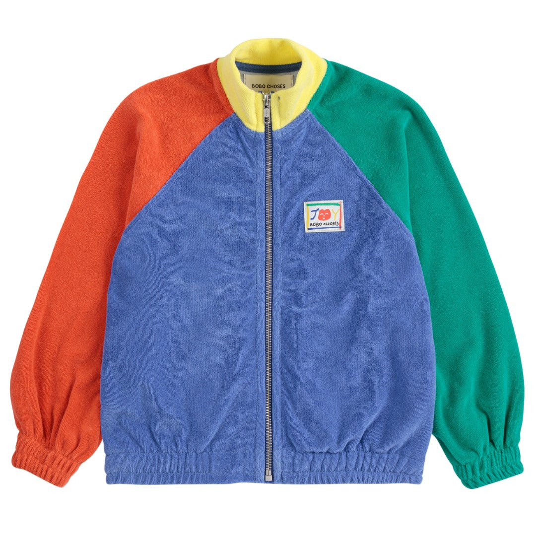 Bobo Choses Badstof Vest Smiling Colorblock - Blauw