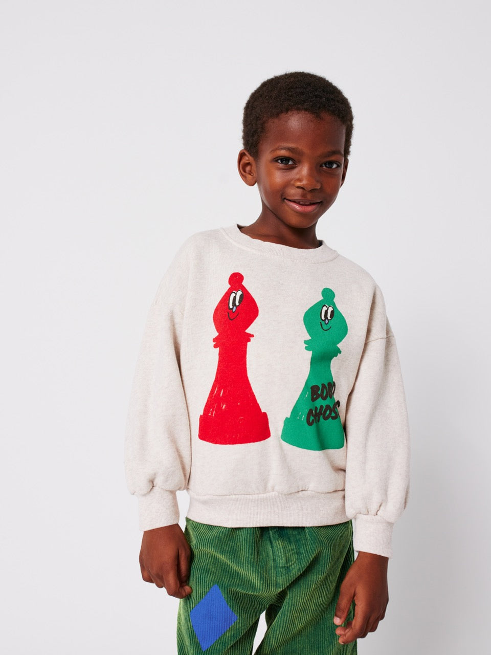 Bobo Choses Checkmate Trui - Offwhite