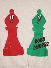 Bobo Choses Checkmate Trui - Offwhite