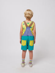 Bobo Choses Denim Tuinbroek Smiling Colorblock