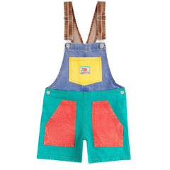 Bobo Choses Denim Tuinbroek Smiling Colorblock