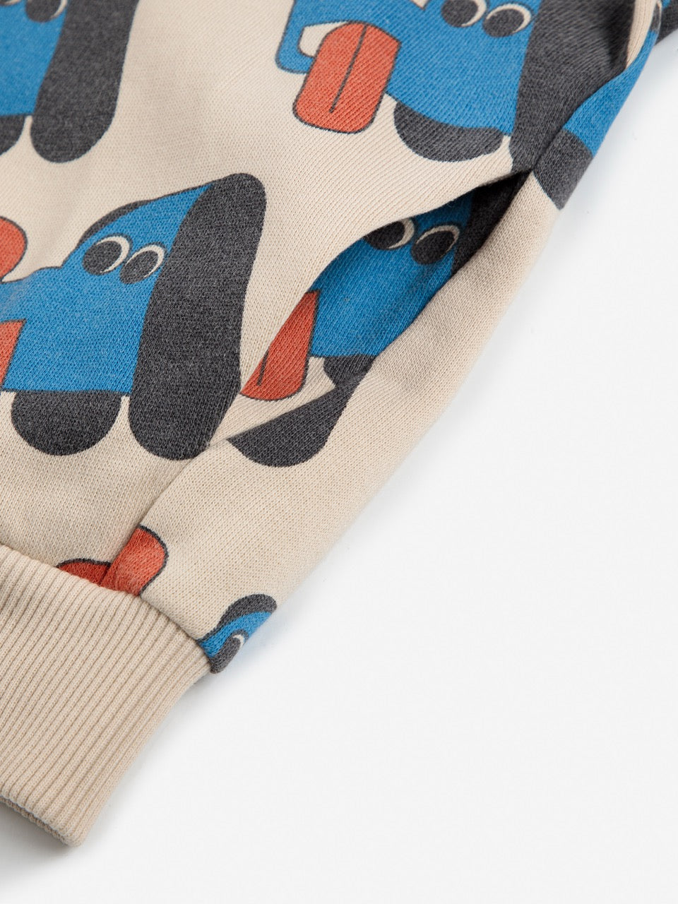 Bobo Choses Doggy Mate Hoodie met rits - Offwhite