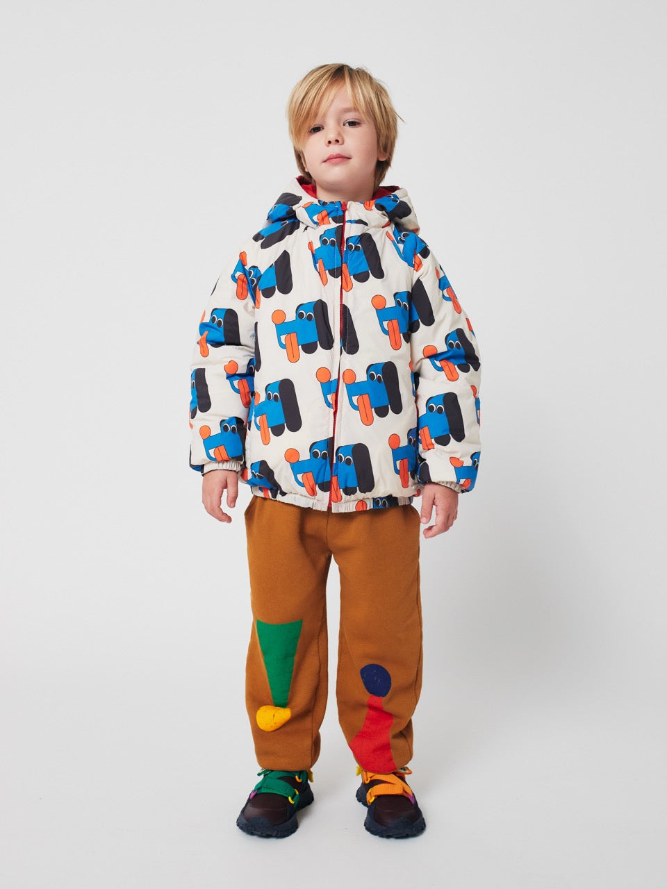 Bobo Choses Doggy Mate all over Omkeerbare Winterjas - Offwhite