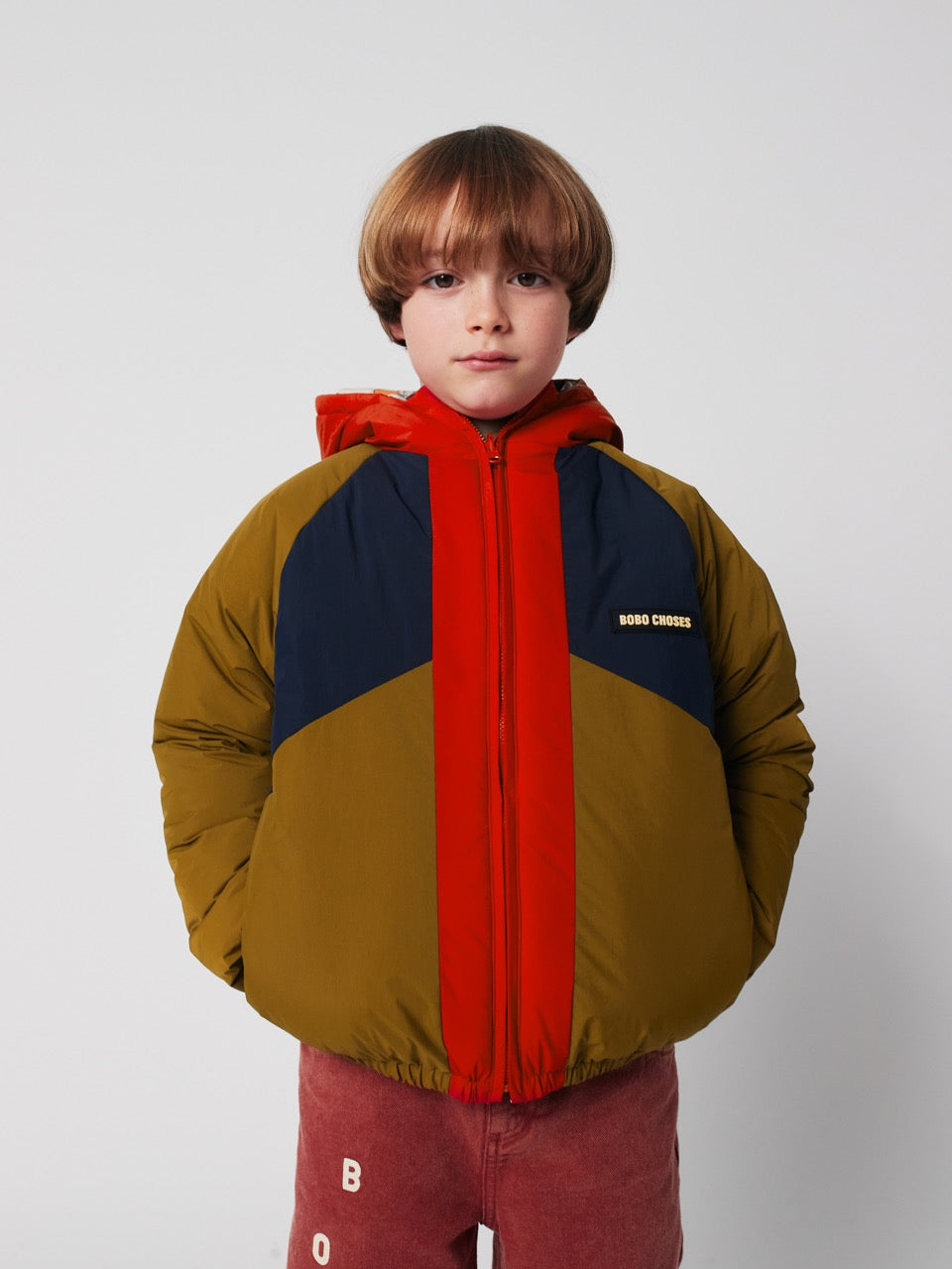Bobo Choses Doggy Mate all over Omkeerbare Winterjas - Offwhite