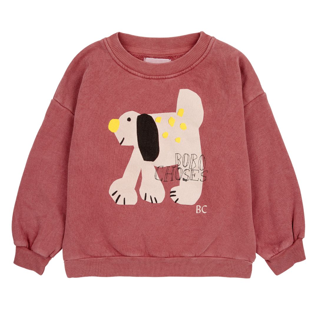 Bobo Choses trui rood met hond print