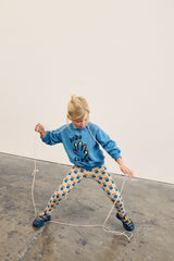 Bobo Choses Geometric Scacs all over legging - Offwhite