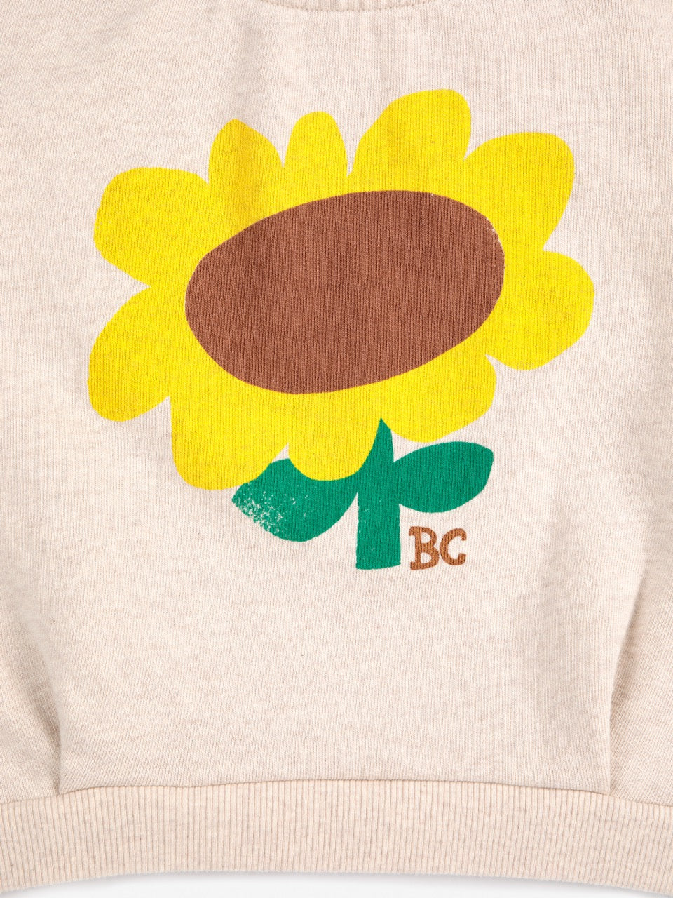 Bobo Choses Korte Trui Sunflower - Beige