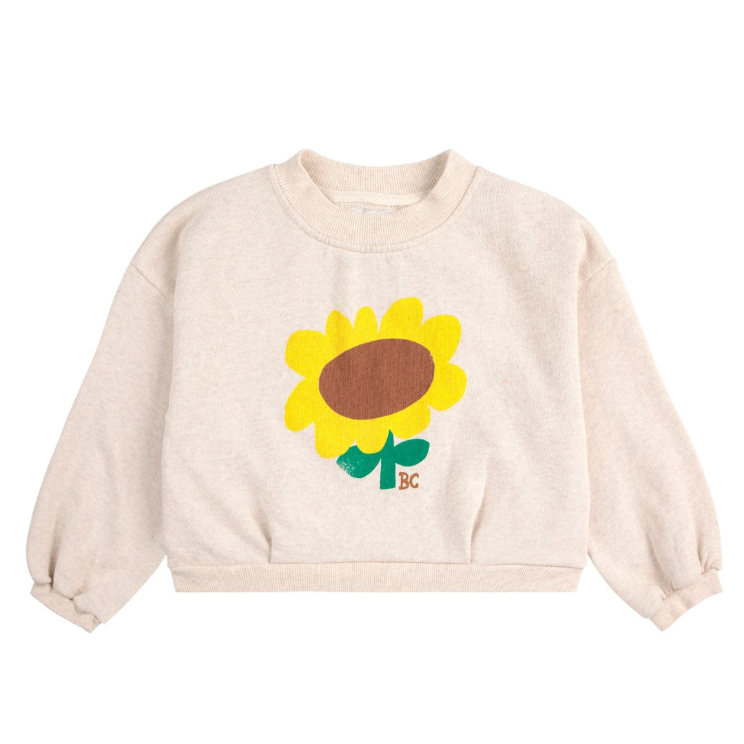 Bobo Choses Korte Trui Sunflower - Beige