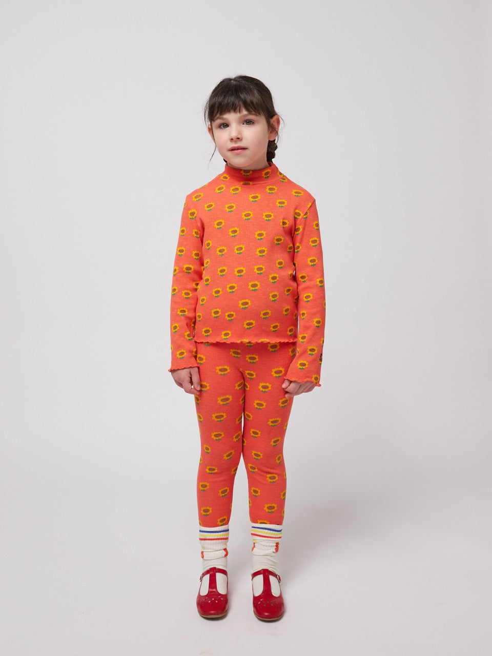 Bobo Choses Legging Sunflower all over - Rood