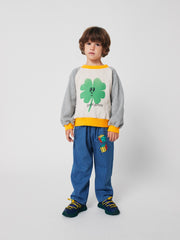 Bobo Choses Lucky Clover raglan Trui - Gemêleerd grijs