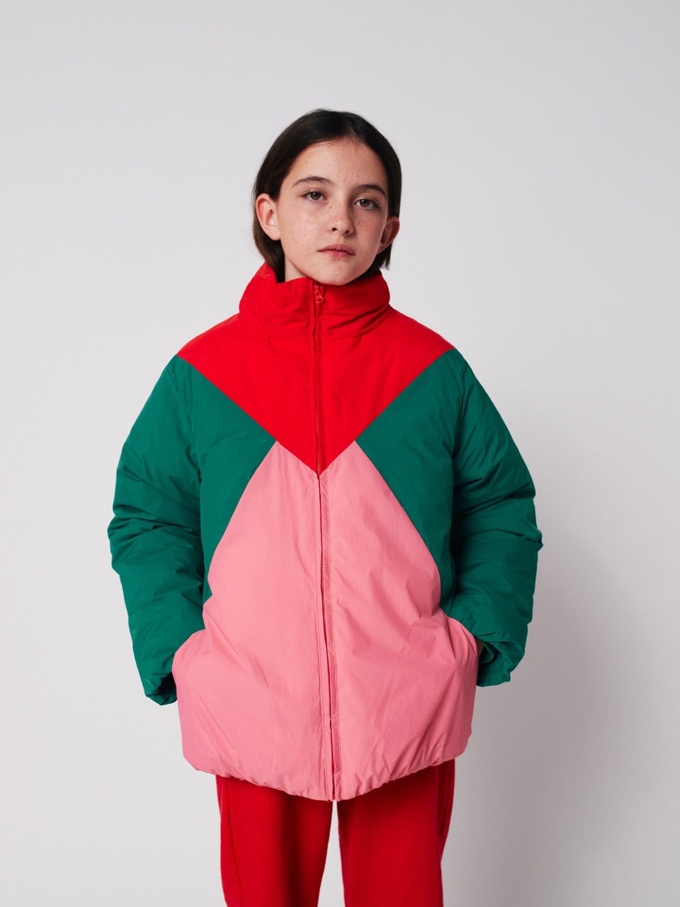 Bobo Choses Tic Tac Toe color block Winterjas - Multicolor
