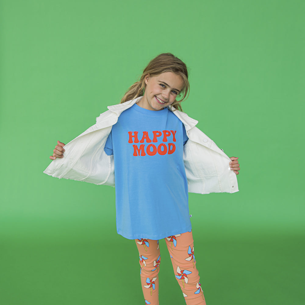 CarlijnQ Basic - oversized t-shirt with Happy Mood print