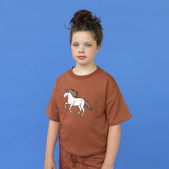 CarlijnQ Wild horse - cropped shirt with print