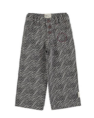 Piupiuchick Flare broek - Grey zebra print