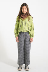 Piupiuchick Flare broek - Grey zebra print
