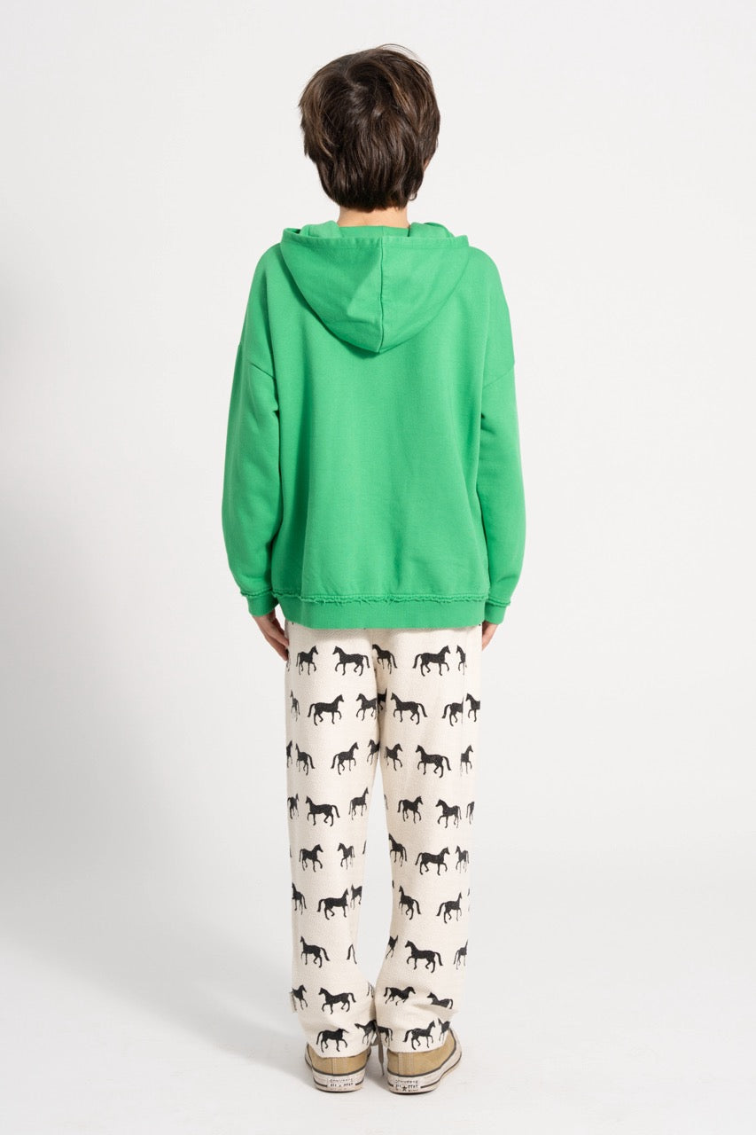 Piupiuchick Hoodie Green w/ "cavalier" print