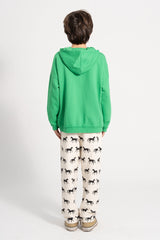 Piupiuchick Hoodie Green w/ "cavalier" print