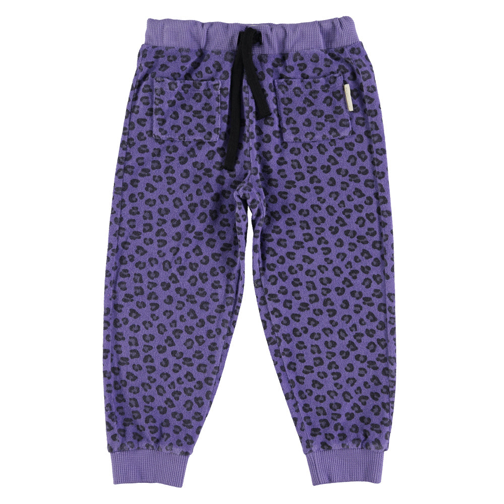 Piupiuchick jogging broek paarse luipaardprint