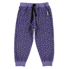 Piupiuchick jogging broek paarse luipaardprint