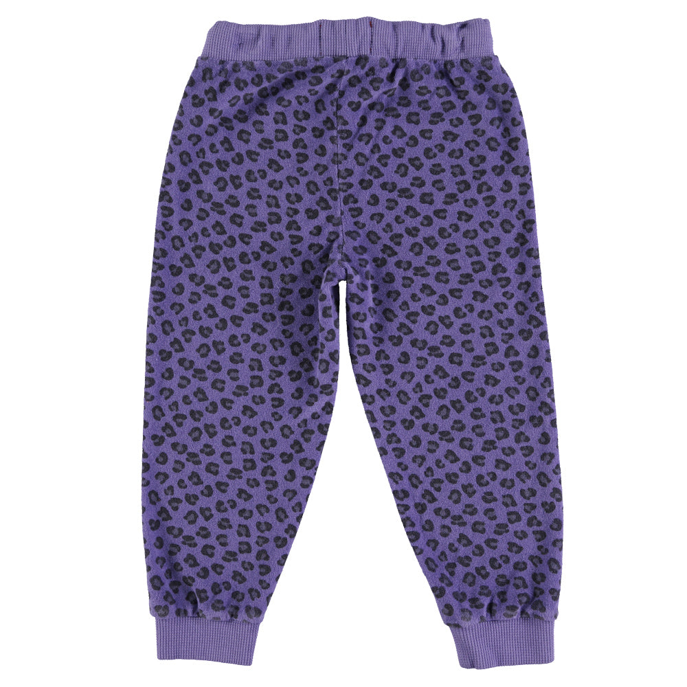 Piupiuchick Jogging pants Purple w/ animal print