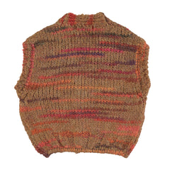 Piupiuchick Knitted waistcoat Multicolor brown