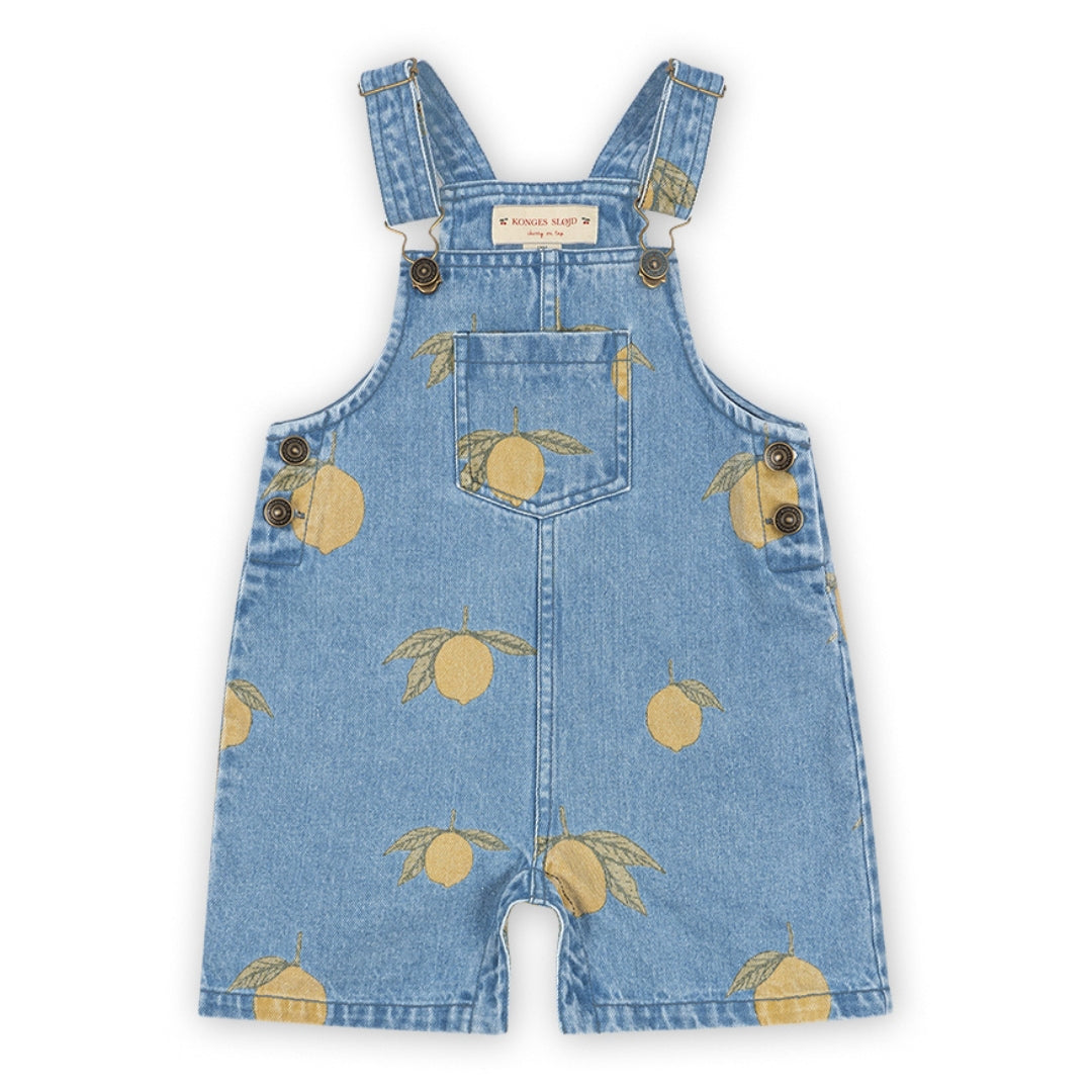 Konges Sløjd denim tuinbroekje met lemon print