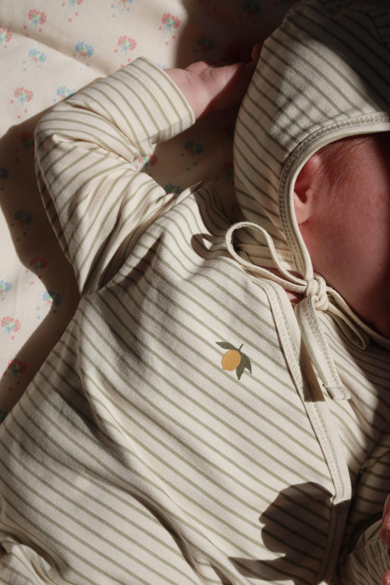 Konges Sløjd Newborn Onesie - Lemon Tea Stripe